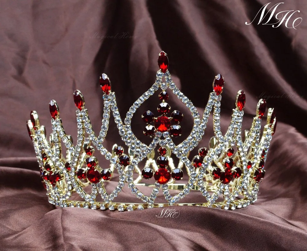 Роскошная нарядная большая корона Miss круглая Свадебная Тиара для невесты