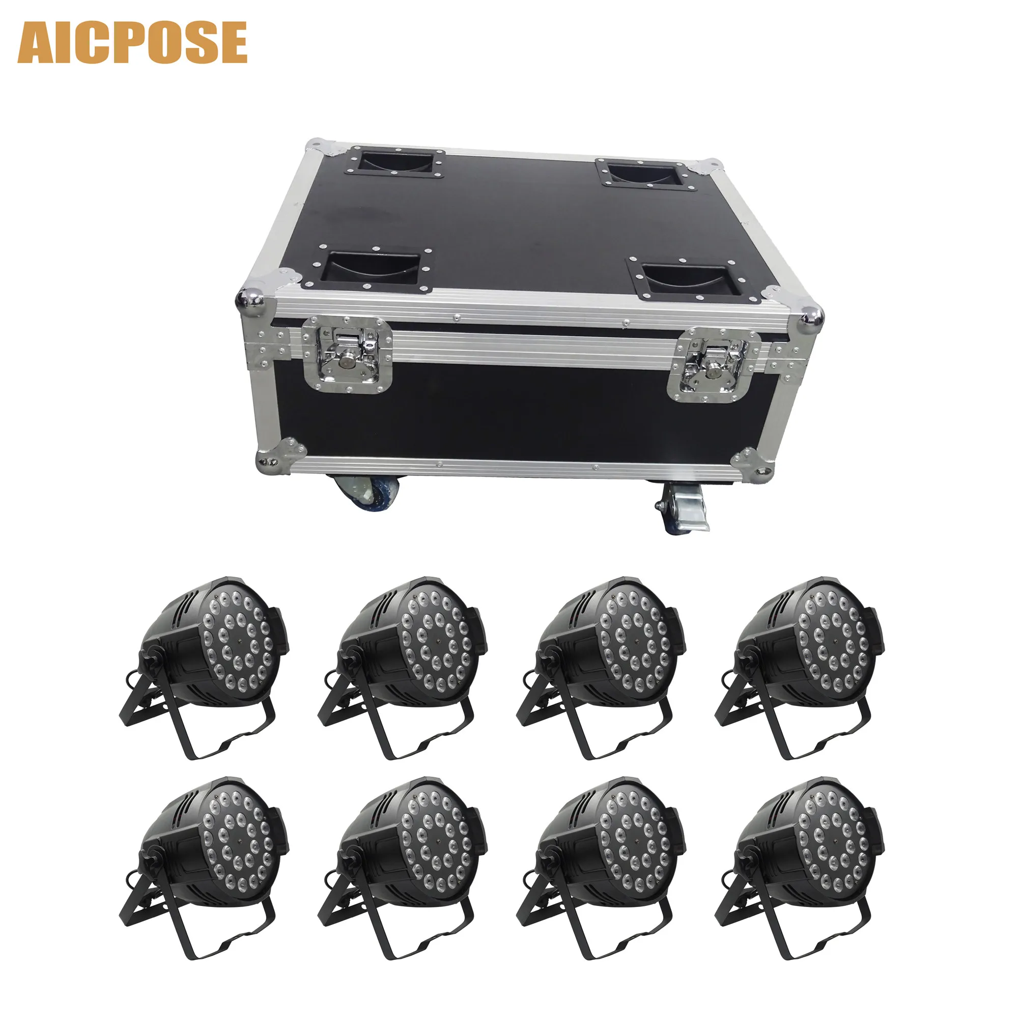 8 шт. 24x12 Вт алюминиевый LED Par RGBW 4в1 Can 64 Светодиодный прожектор dj проектор