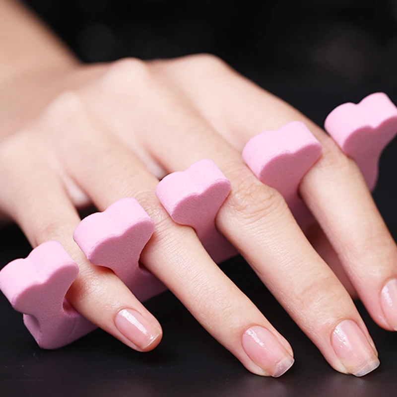 2 шт. 1 пара Розовый Nail Art разделители для пальцев ноги стопы Губка Мягкий гель УФ