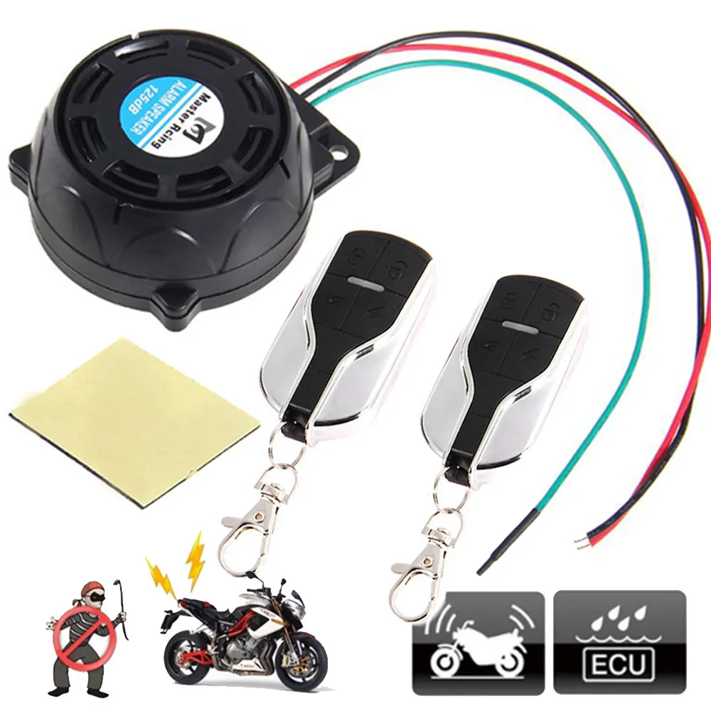 

Master Racing Motorcycle Anti-theft Security Alarm System Warning Lock Motorbike Scooter Moto Burglar Alarm Remote Control