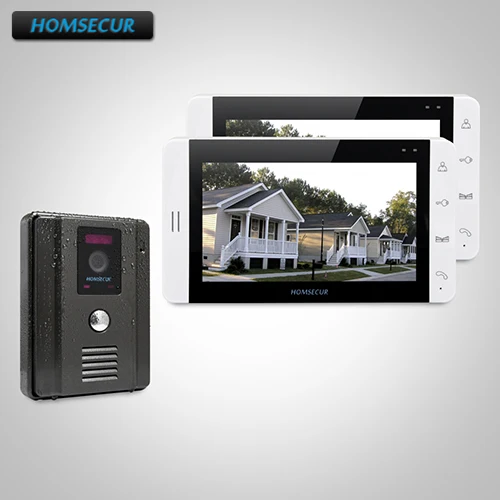 HOMSECUR 7 дюймовая система видеозвонков на входную дверь + белый монитор для