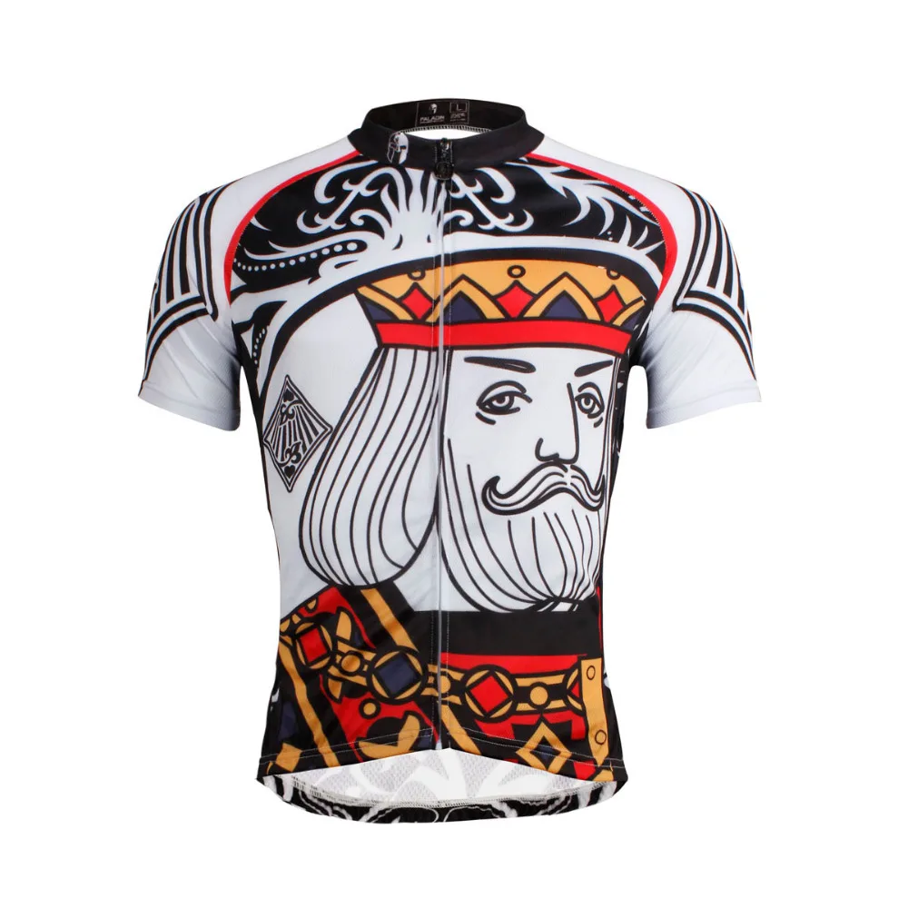 Мужская Трикотажная футболка с коротким рукавом и принтом в виде покера|cycling jersey