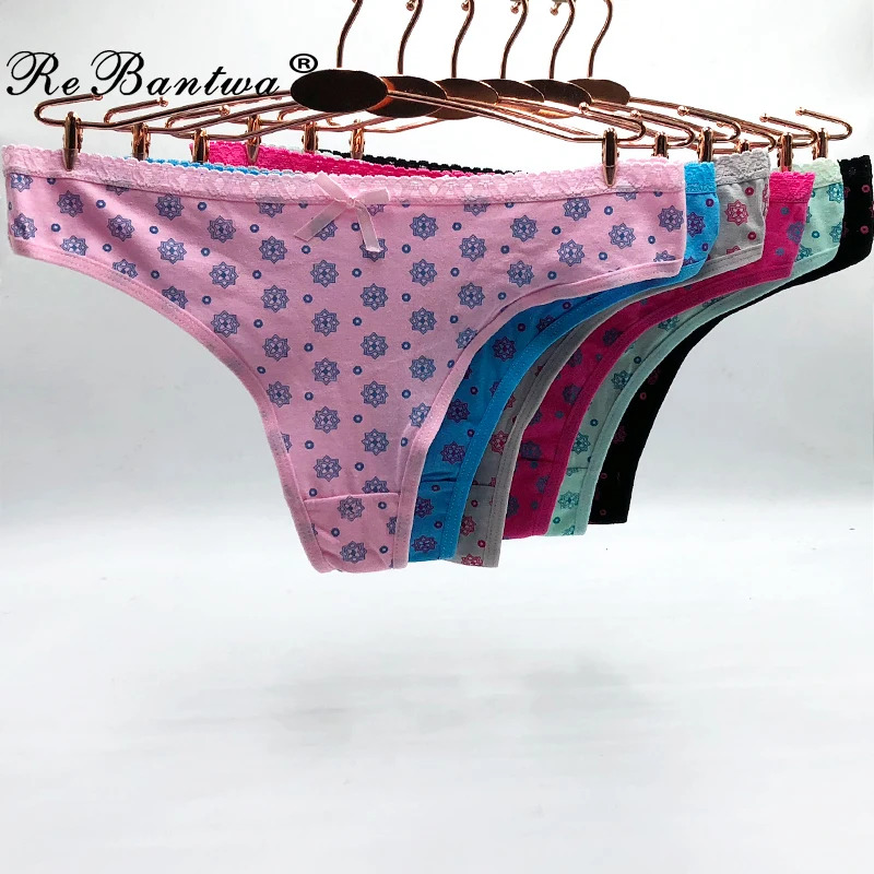 Стринги для девочек женские сексуальные стринги милые цветочные бикини Танга