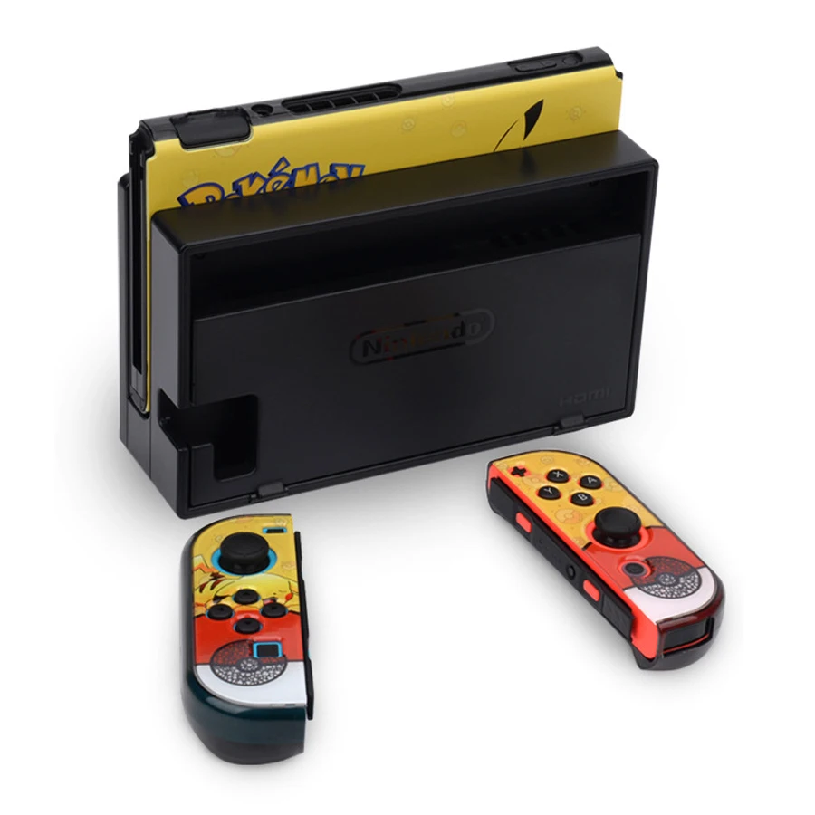 Защитный чехол Nintendo switch цветной жесткий + 4 аналоговых колпачка для консоли Switch