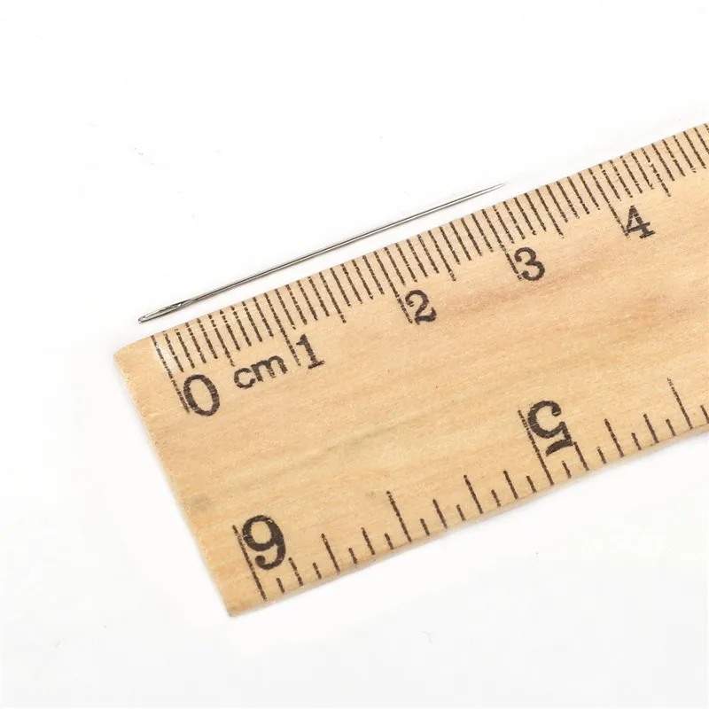 0.6x34mm 25 шт./лот, нержавеющая сталь, большие иглы для шитья глаз, швейные булавки, набор для дома, сделай сам, ремесла, бытовые швейные аксессуары - Цвет: 0.6x34mm