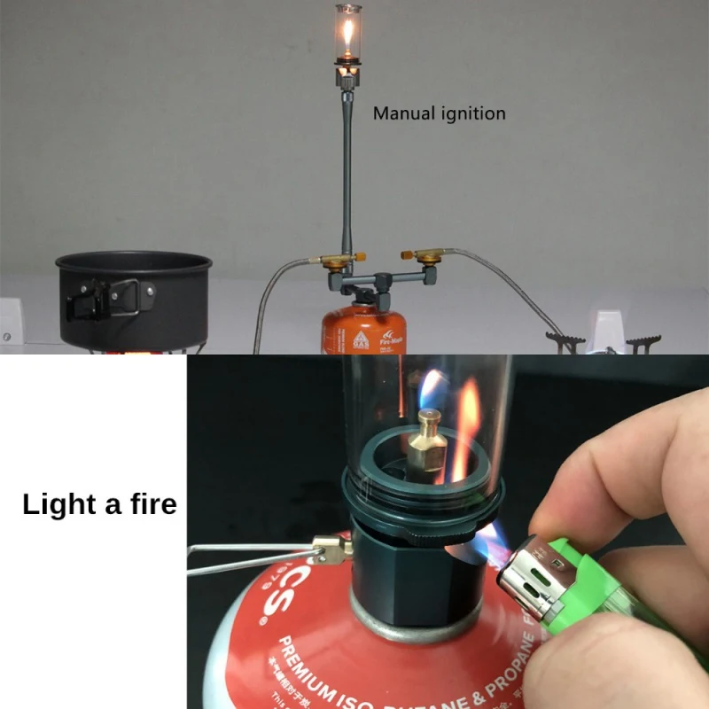 

Outdoor Camping Lamp Ultralight Portable Gas Lamp Windproof adjustable Travel Hiking Tent Night Lights Camping Gas Lantern Torch