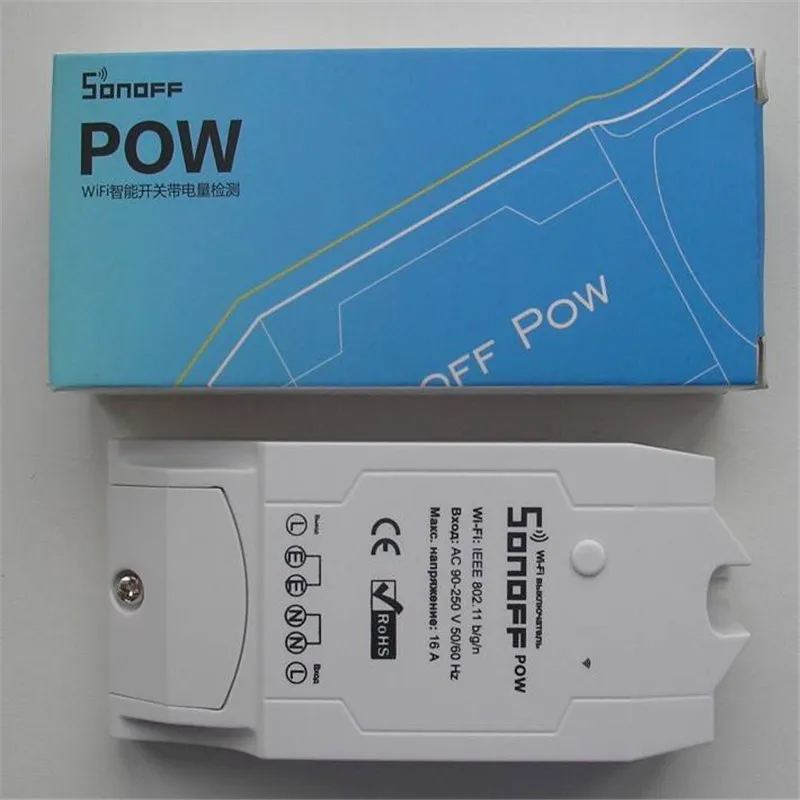 Sonoff Pow 2pcSonoff Pow R2 16A умный Wifi переключатель контроллер с в режиме реального времени измерение энергопотребления устройство «умный дом» через Android IOS - Комплект: Sonoff Pow