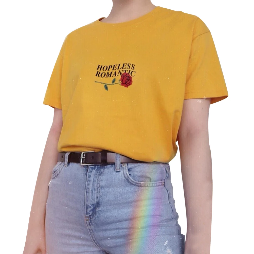 Женская Повседневная футболка с коротким рукавом и круглым вырезом уличная