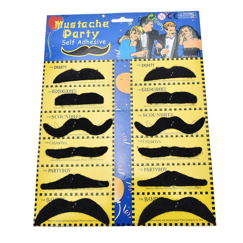 Новинка 12 шт./компл. мировой костюм для вечерние НКИ Хэллоуин Искусственные Усы