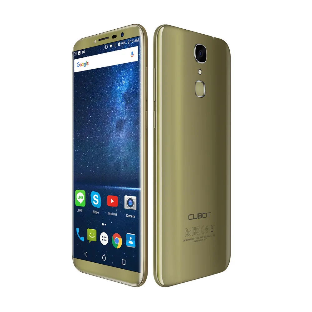 Cubot X18 MT6737T Quad Core 1 5 ГГц Android 7 0 смартфон дюймов HD Экран 18:9 3 ГБ Оперативная память 32