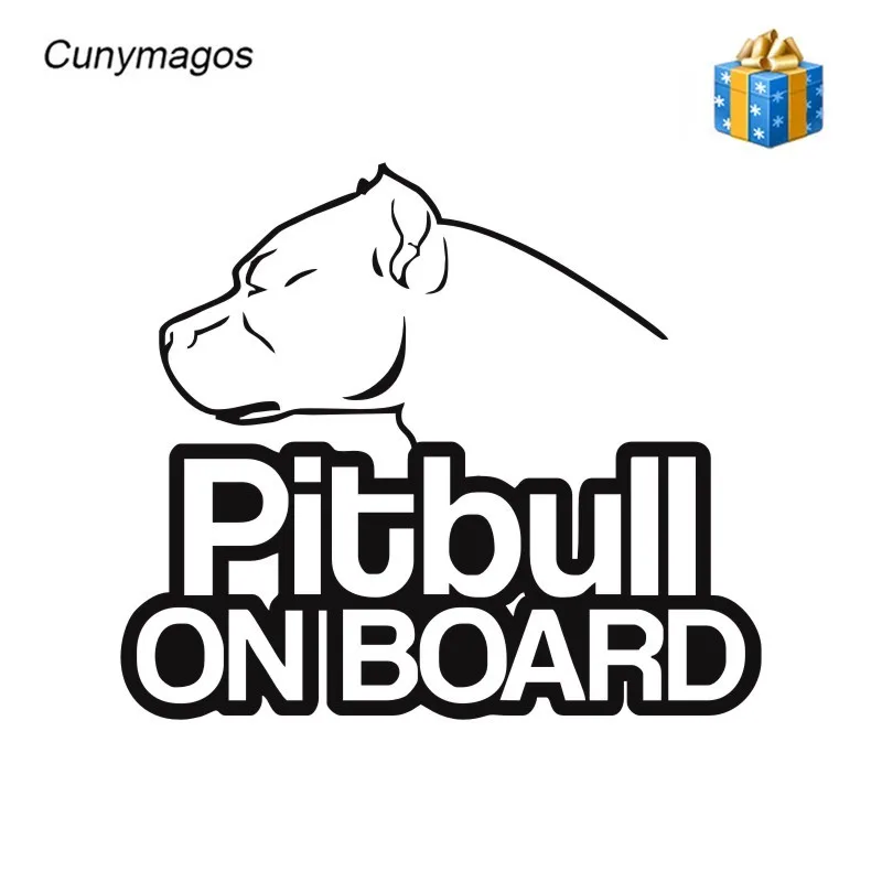 Cunymagos автомобильный Стайлинг Pitbull на доске собака Винил забавная