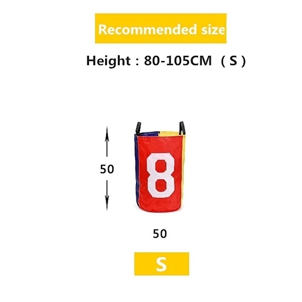 NO 8 S 50X50CM Детские игры на открытом воздухе мешок для прыжков спортивный баланс тренировочная игрушка для детей прыгать мешок картошки гоночные сумки кенгуру мешок для прыжков s - Цвет: NO 8 S 50X50CM