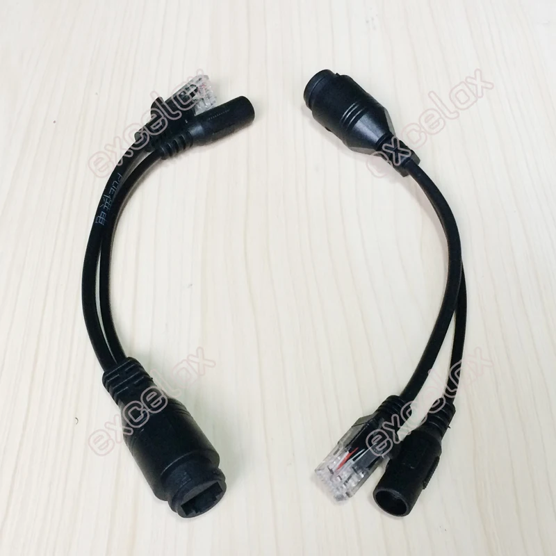 RJ45 PoE инжектор женский DC12V Входной разъем питания через Ethernet Открытый водонепроницаемый Кабель-адаптер для сети IP камера
