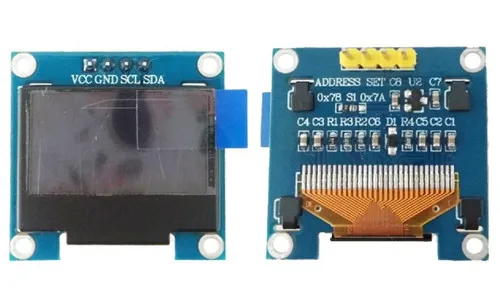 0 96 дюйма 4P белый/синий/желтый синий OLED модуль с железной рамой SSD1306 Драйвер IC 128*64