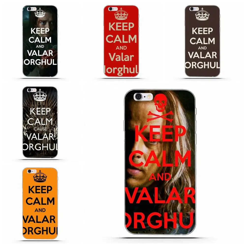 Keep Calm And Valar Morghulis оригинальный для Galaxy Alpha Core Prime Note 4 5 8 S3 S4 S5 S6 S7 S8 S9 mini edge Plus мягкие