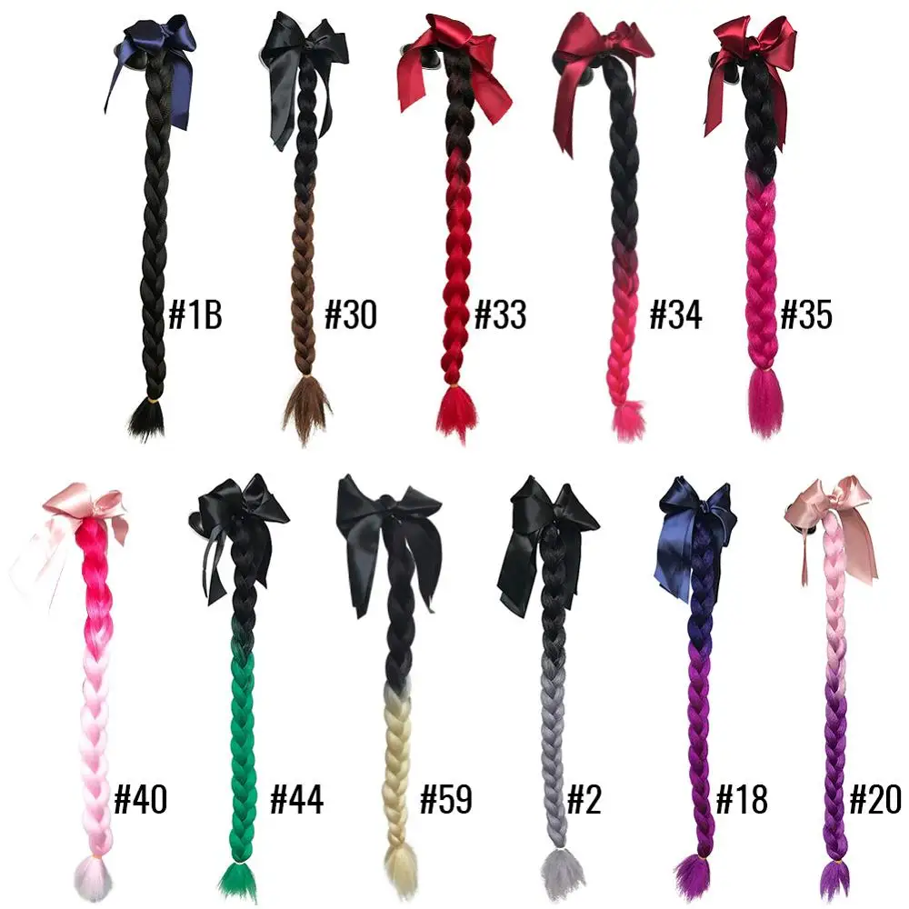 Косички женские для мотоциклетного шлема парик мотошлема двойной хвост с