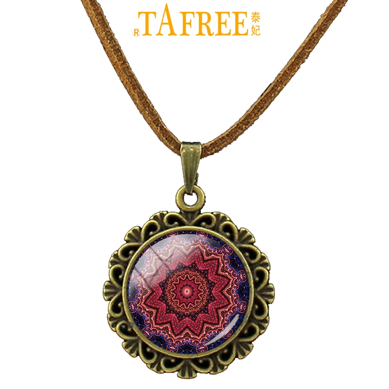 Женское Ожерелье с изображением мандалы TAFREE Henna Zan Геометрическая цепочка