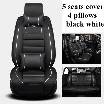 Dingdian сиденья для Audi a4 q3 a6 c5 a4 b8 a3 8p q2 q5 a1 a3 a5 a6 a7 a8 a4L a6L a8L q7 q5L sq5 RS Q3 a4 b6 a4 b7 a6 c6 - Color Name: 5seats black white