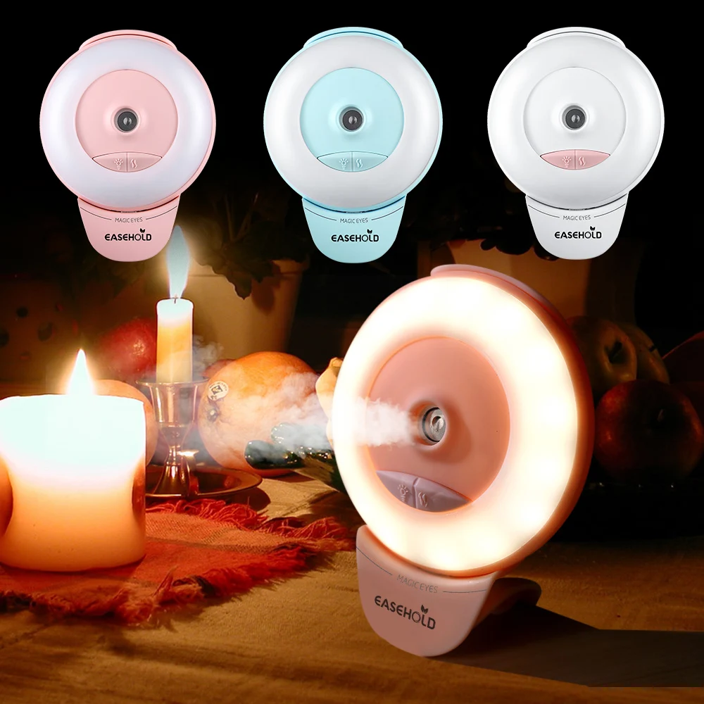 EASEHOLD мини удобный 2-в-1 Selfie Ring Light Ультразвуковой увлажнитель воздуха диффузор