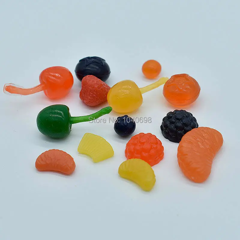 Имитация еды из ПВХ 14 шт./лот фрукты вишня черника Тутовый клубника оранжевый