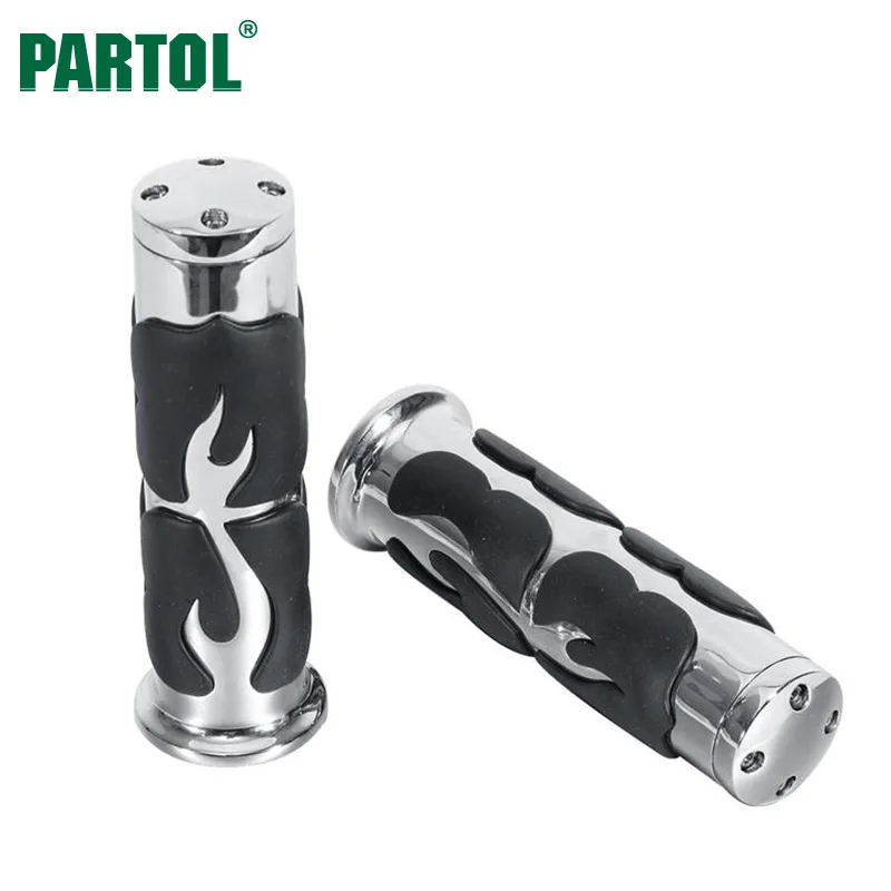 Partol хром черный 1 &quotмотоцикл Руль управления для мотоциклов Штыри Нескользящая