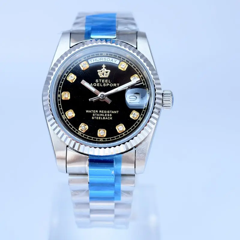 Мужские часы STEELBAGELSPORT Классические Автоматические механические со стразами