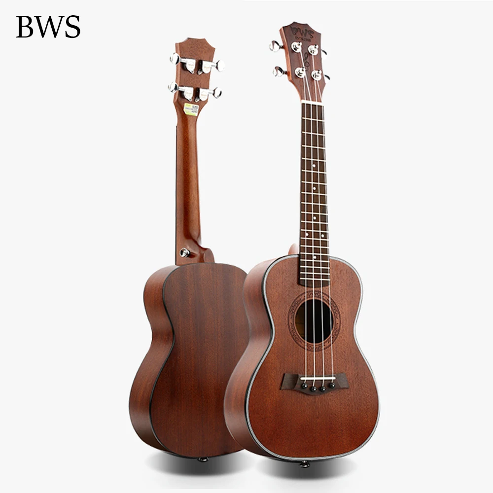 BWS 26 дюймов винтажная винно-красная концертная укулеле 4 аквиловые струны Гавайская мини-гитара УКУ Акустическая гитара Ukelele красное дерево UK2622