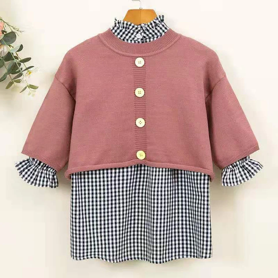 2 шт. свитер и платья модная новинка одежда для маленьких детей девочек на весну