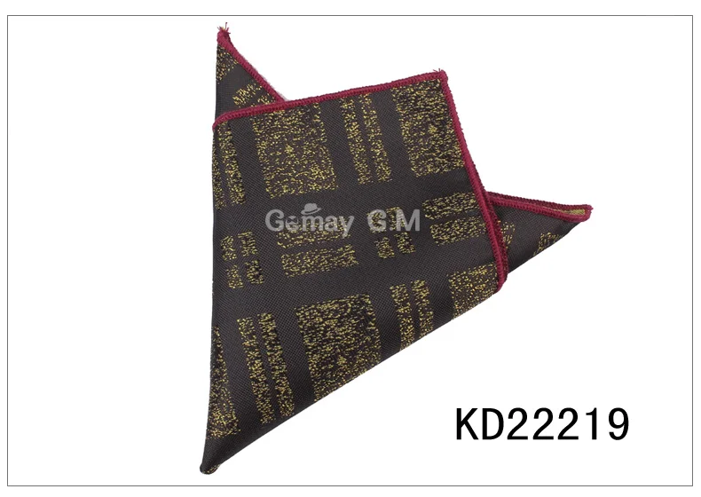KD22219 Полиэфирный тканый носовой платок для мужчин бизнес Карманный платок для костюма мужские s платки классический дизайн плед Карманный платок - Цвет: KD22219