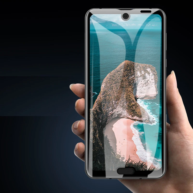 3D изогнутое закаленное стекло для Sharp Aquos R3 Защитная пленка экрана | Мобильные
