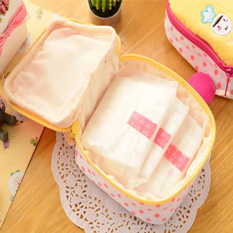 Милый мультфильм гигиеническая салфетка сумка для хранения 100% хлопок пакет