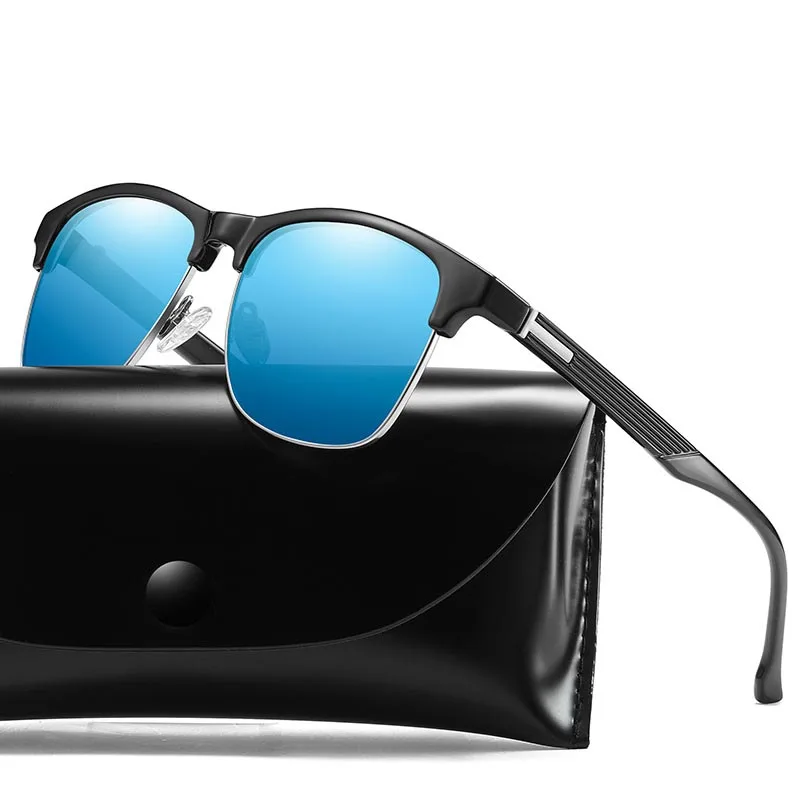 

Солнцезащитные очки в винтажном стиле для мужчин и женщин UV-400, поляризационные, в полуоправе, квадратной формы, классические, с защитой от у...