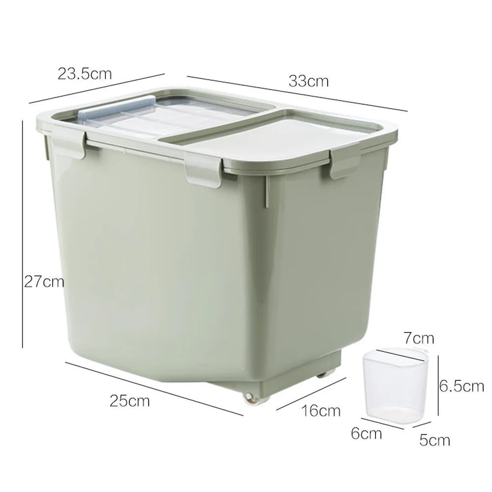 

Household belt insect-proof rice box kitchen 10kg plastic moisture-proof storage rice box wx10091352