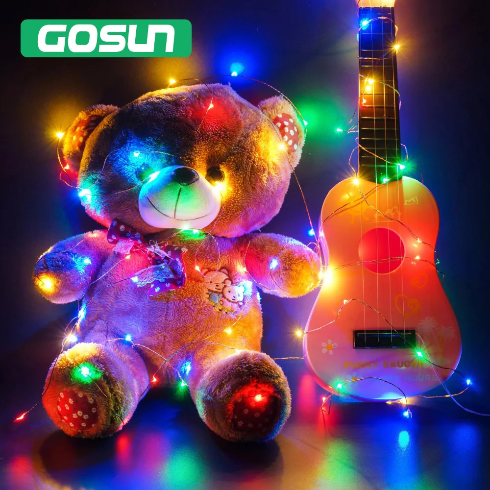 USB Powered Гирлянды светодиодные огни 10 м 33ft 100LED 5 В открытый теплый белый/RGB Медный