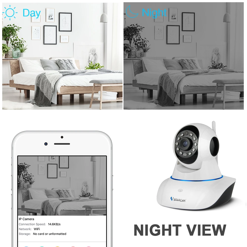 IP камера Vstarcam CS25 1080P с функцией ночного видения|camera p2p wifi|wireless security cameranetwork camera |