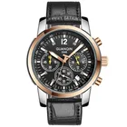 Часы наручные GUANQIN Мужские кварцевые, роскошные деловые брендовые светящиеся, с хронографом и календарем, водонепроницаемые