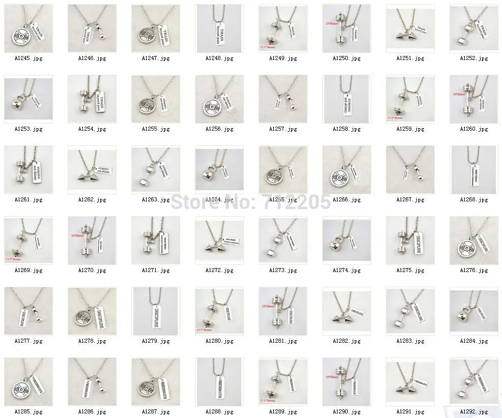 New Arrival Fitness Weightlifting jewelry Dumbbell barbell and Redefine Beautiful sport Gym necklace | Украшения и аксессуары