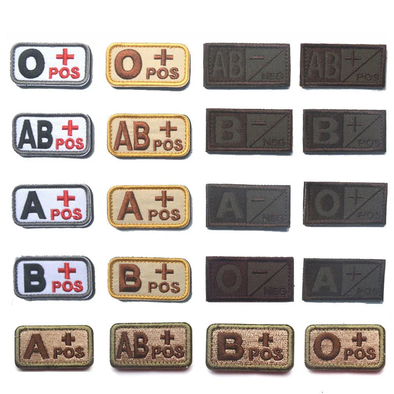 Пластырь типа крови Chapter A + B AB O фронтальная pos карта с отрицательным гнездом для