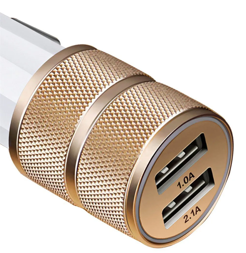 Двойной USB 1A/2.1A двойной порт автомобильное быстрое зарядное устройство