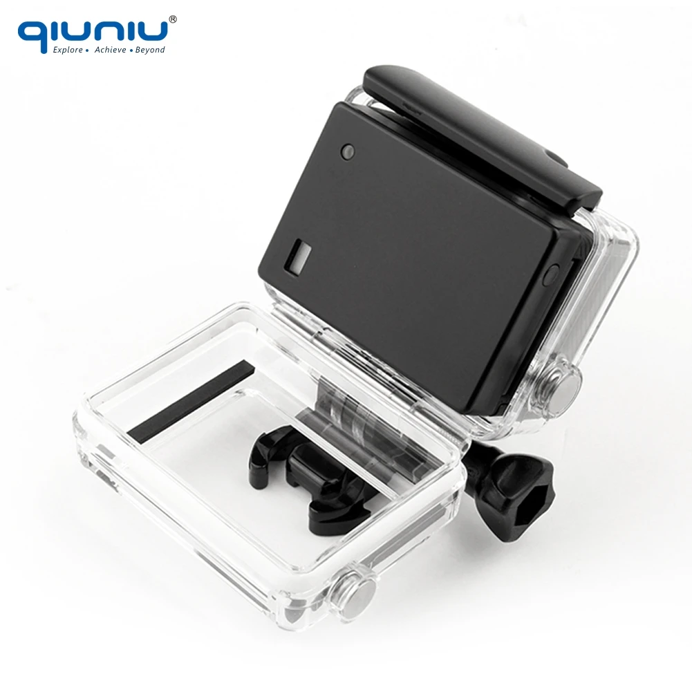QIUNIU открытая спина полый скелет для BacPac задняя дверь GoPro Hero 3 + 4 камеры w/LCD