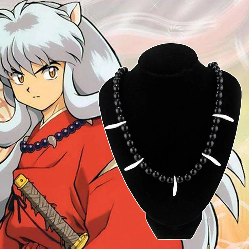 Ожерелье из черных бусин аниме Inuyasha реквизит для косплея аксессуары подарки |