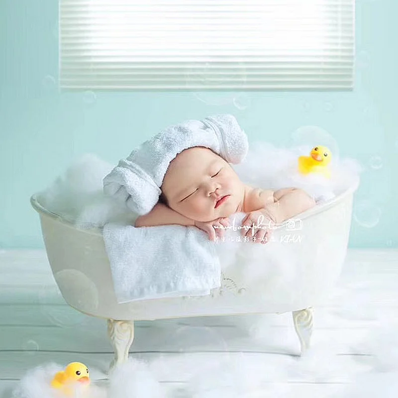 newborn Baby Photography Props Iron Shower Bathtub Fotografia Accessory Infant Toddler Studio Shooting Photo Props Gift