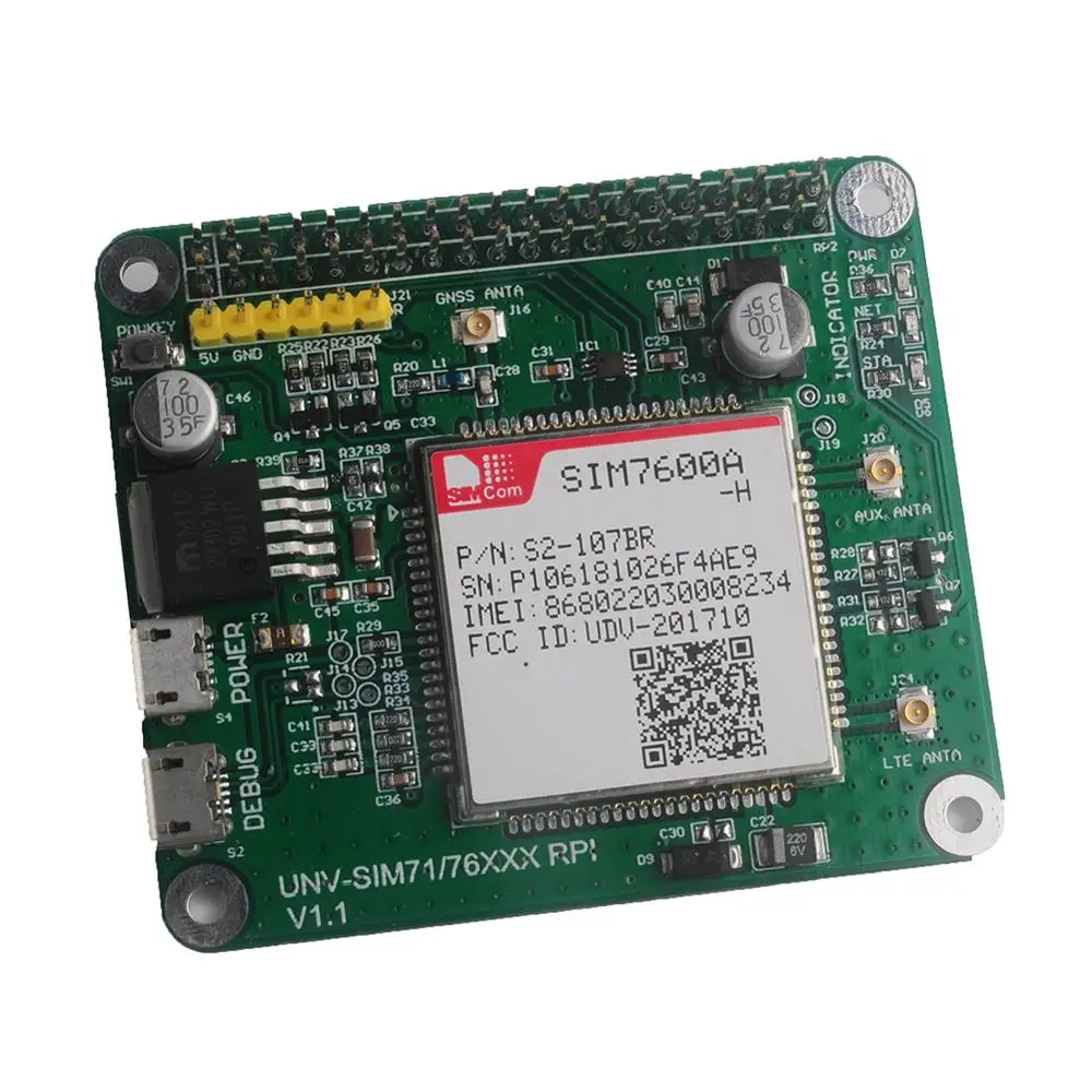 Плата разработки 4G Φ для Arduino Raspberry Pi Zero/Zero W/2B/3B/3B + RPI LTE CAT 4 Audio GSM GPS расширения| |