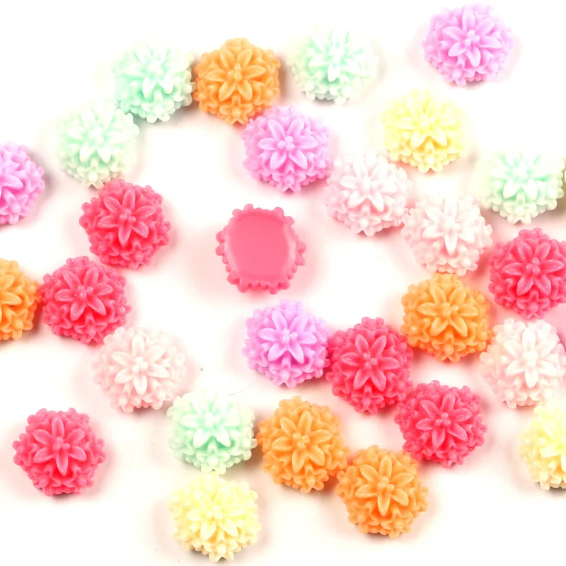 50 шт. смешанные полимерные цветы украшения Kawaii Bead Flatback Кабошон магнит на