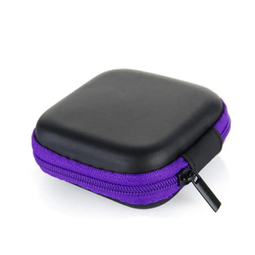 purple Модная Мини Портативная сумка для наушников USB кабель зарядное устройство контейнер ключевые Ювелирные изделия Чехол для хранения подарок для дома путешествия Упаковка Органайзер - Цвет: purple