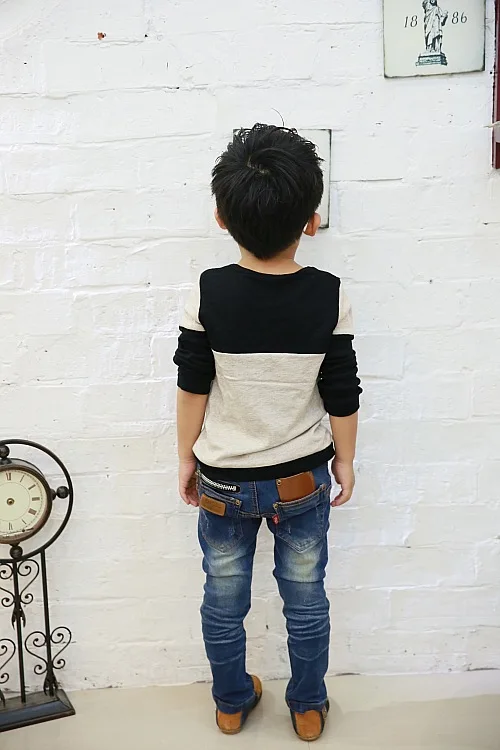 Футболка для мальчиков детские топы Детские футболки маленьких с длинным