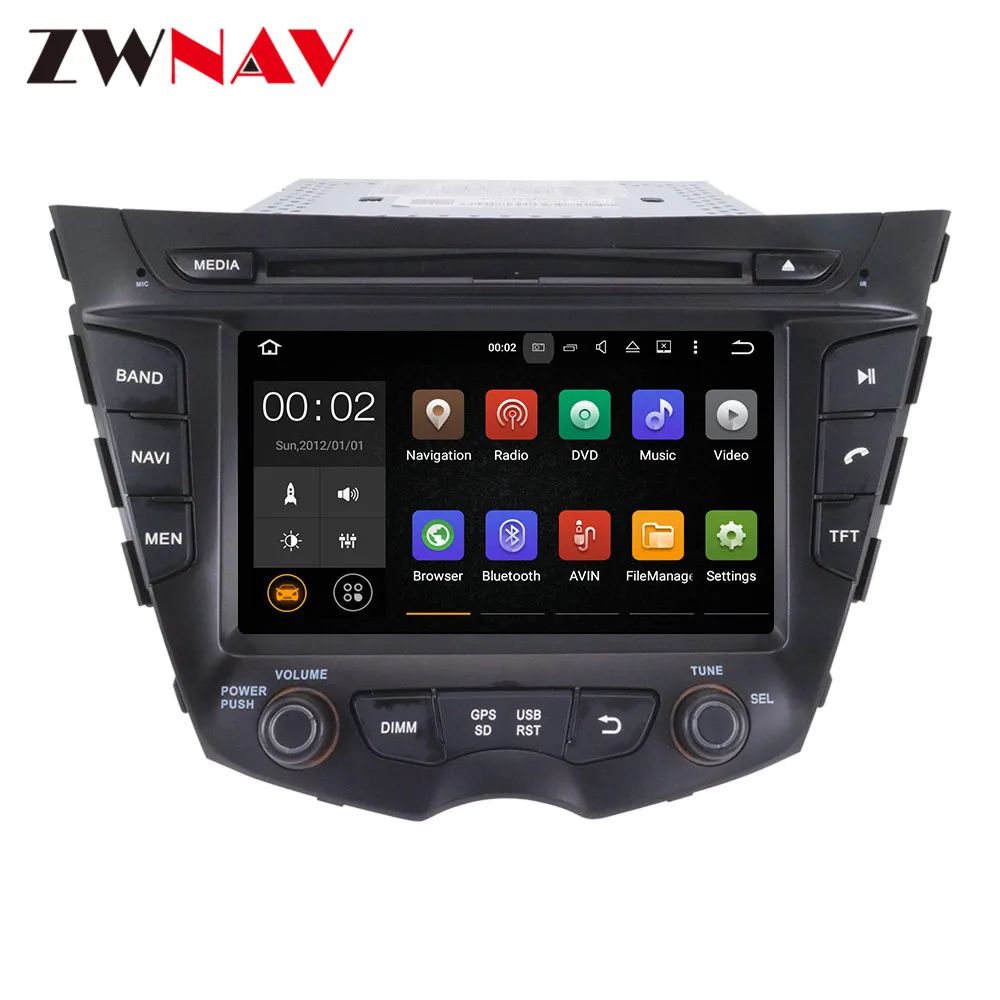 Android 9 4GB ram автомобильный dvd-плеер Automedia для HYUNDAI Veloster 2011- gps навигация Мультимедиа Радио магнитофон головное устройство