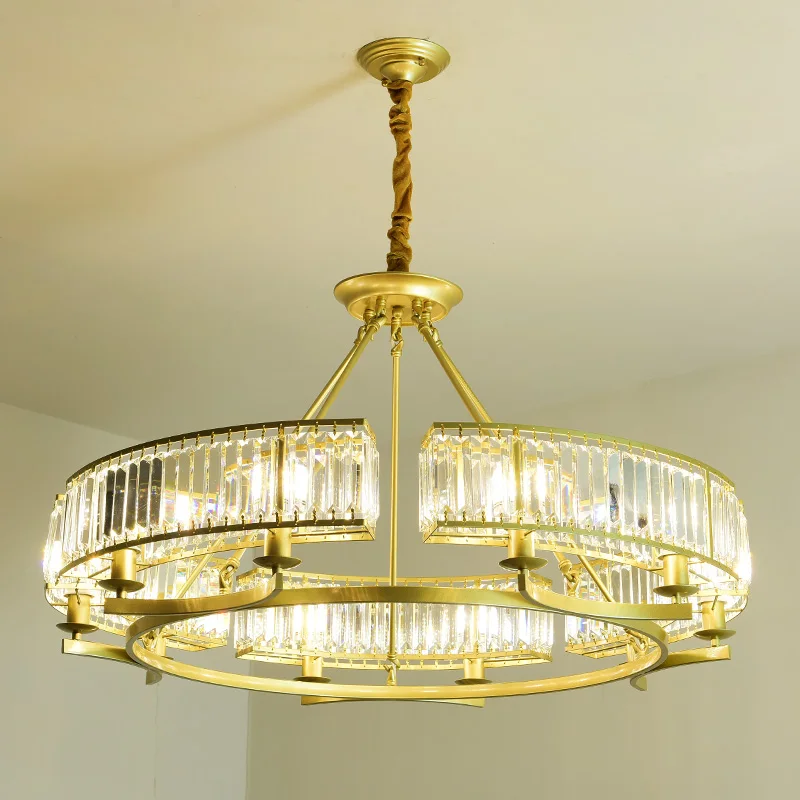 TRAZOS Позолоченный Хрустальный подвесной светильник K9 хрустальный декоративный