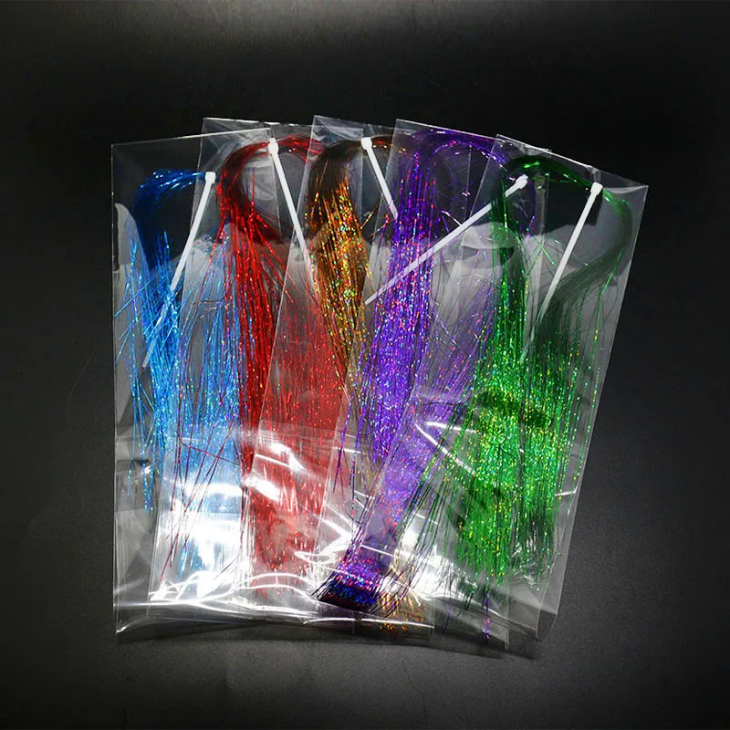 3 упаковки в упаковке плоская мишура со стразами 9 цветов|tying materials|fly tying materialsflashabou