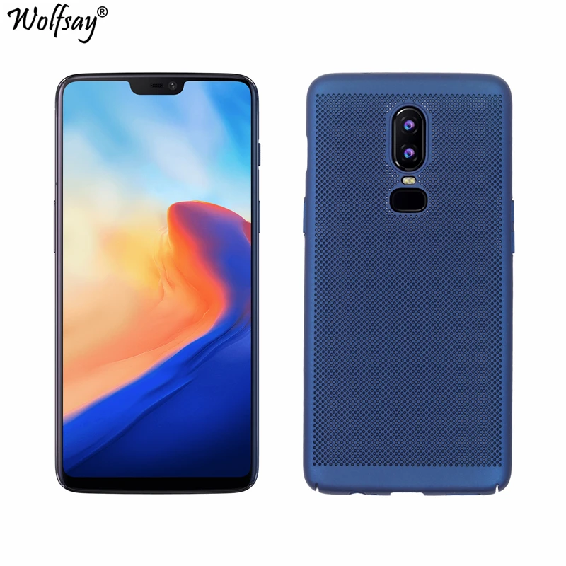 Wolfsay Матовый Жесткий чехол для OnePlus 6 ультра-тонкий 360 Полный Proective PC теплоотвод
